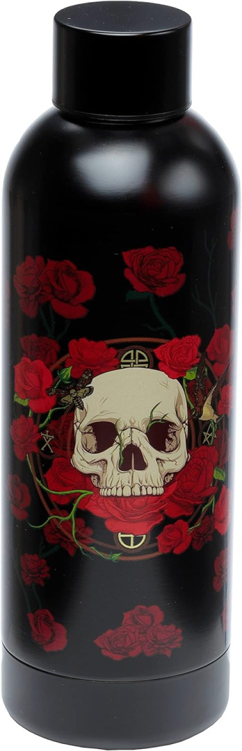 Butelka termiczna - czaszki i roże