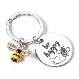 Brelok - pszczółka - bee happy
