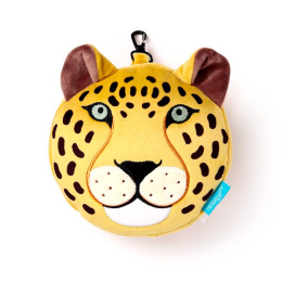 Poduszka z maską na oczy - leopard - podróżna lub pracowa
