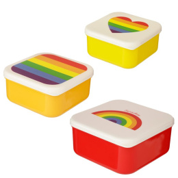 Zestaw 3 pudełek - lunch box - tęcza