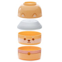 Zestaw okrągłych pudełek - lunch box - shiba-inu