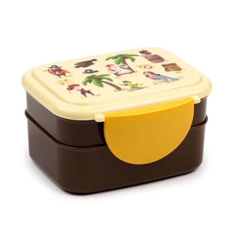 Zestaw pudełek bento ze sztućcami - lunch box - piraci