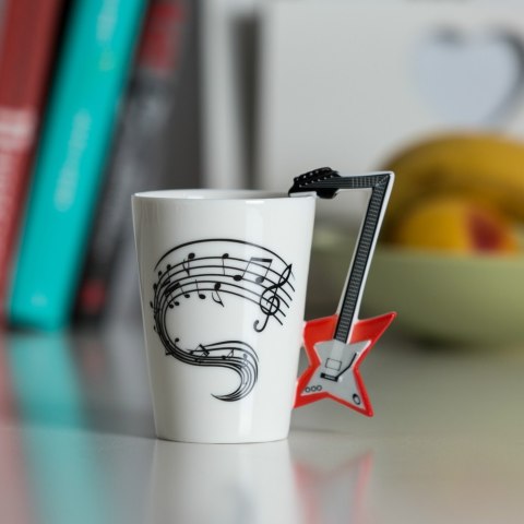 Kubek muzyczny z gitarą + czarne pudełko [2 wzory]